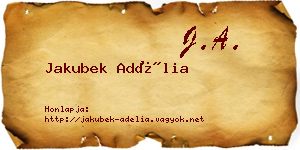 Jakubek Adélia névjegykártya